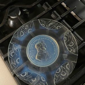 SABINO King Henry IV & Marie de’ Medici Opalescent Art GLASS Plate